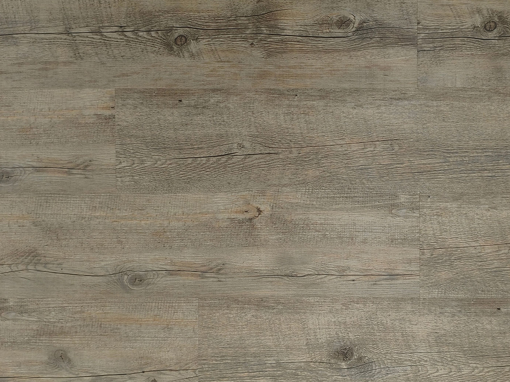 Piso LVT Grão de madeira marrom cinza claro 7,25 × 48
