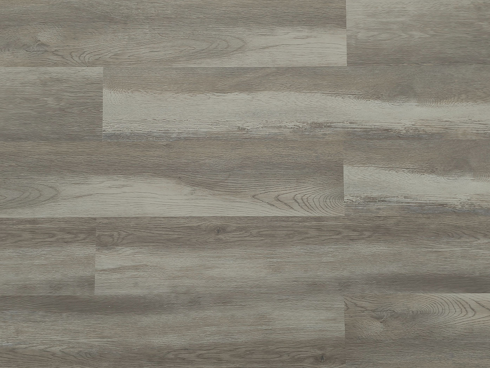 SPC que pavimenta a grão de madeira cinzenta escura 7×60” fechamento de Uniclick do underlayment de 6mm IXPE