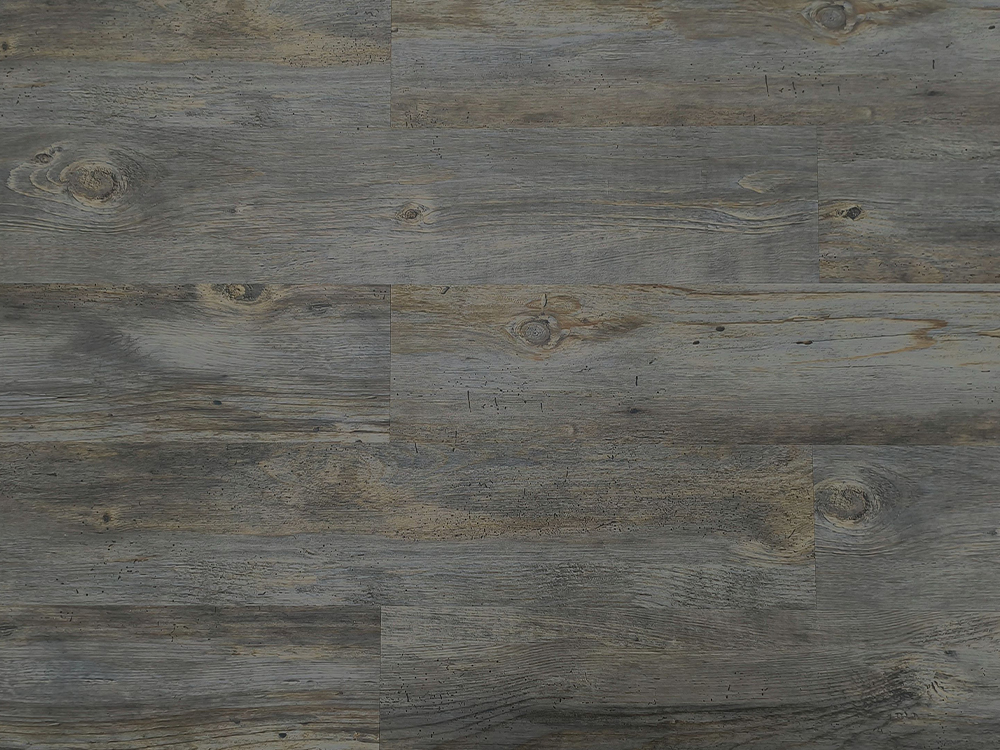 SPC que pavimenta a grão de madeira cinzenta escura 7.25×48” 6.5mm EVA Underlayment